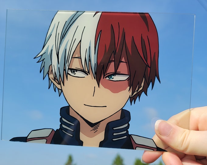 Shoto Todoroki Anime Glass Painting 5x7 Etsy