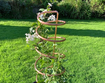 Torre obelisco - Supporto per piante alto per rampicanti e fiori, traliccio per piante rampicanti, in metallo antiruggine per piante rampicanti, supporto per piante in vaso per fiori, frutta e viti