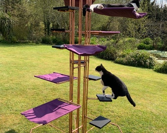 Cat tower, cat tower, premium handmade copper cat tower, cat tree, cat climbing frame, cat bed