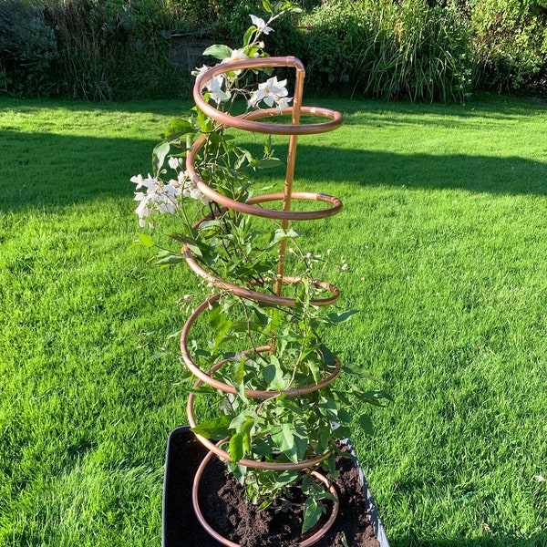 Plant trellis, handmade copper climbing plant support, copper plant trellis, plant climbing frame, climbing plant support