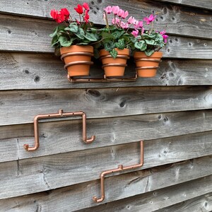 Plant pot holder, plant pot hanger, handmade copper plant holder, copper plant hanger, indoor or outdoor wall mounted plant pot hanger image 9