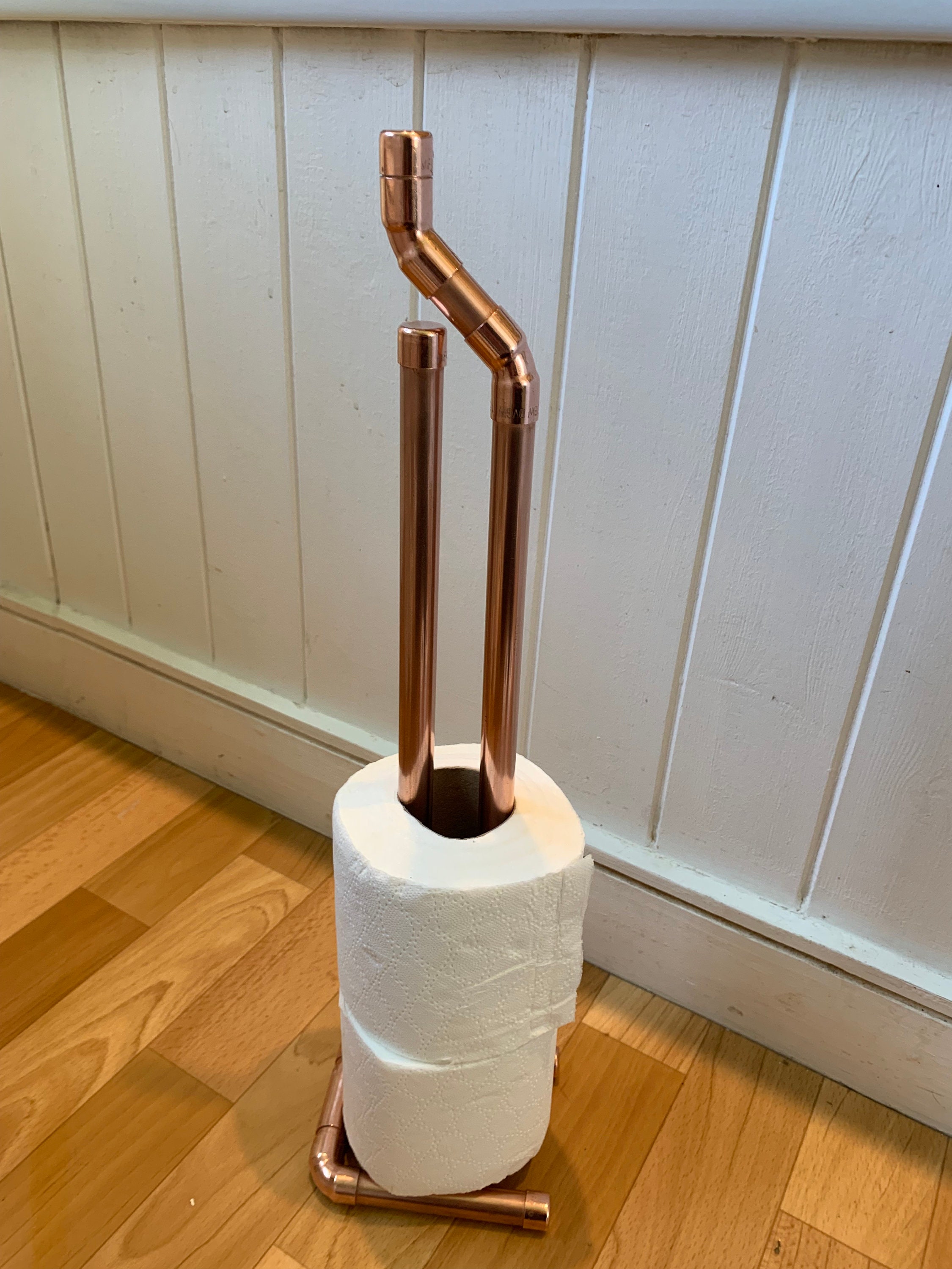 Handmade copper toilet roll holder toilet roll stand copper Etsy