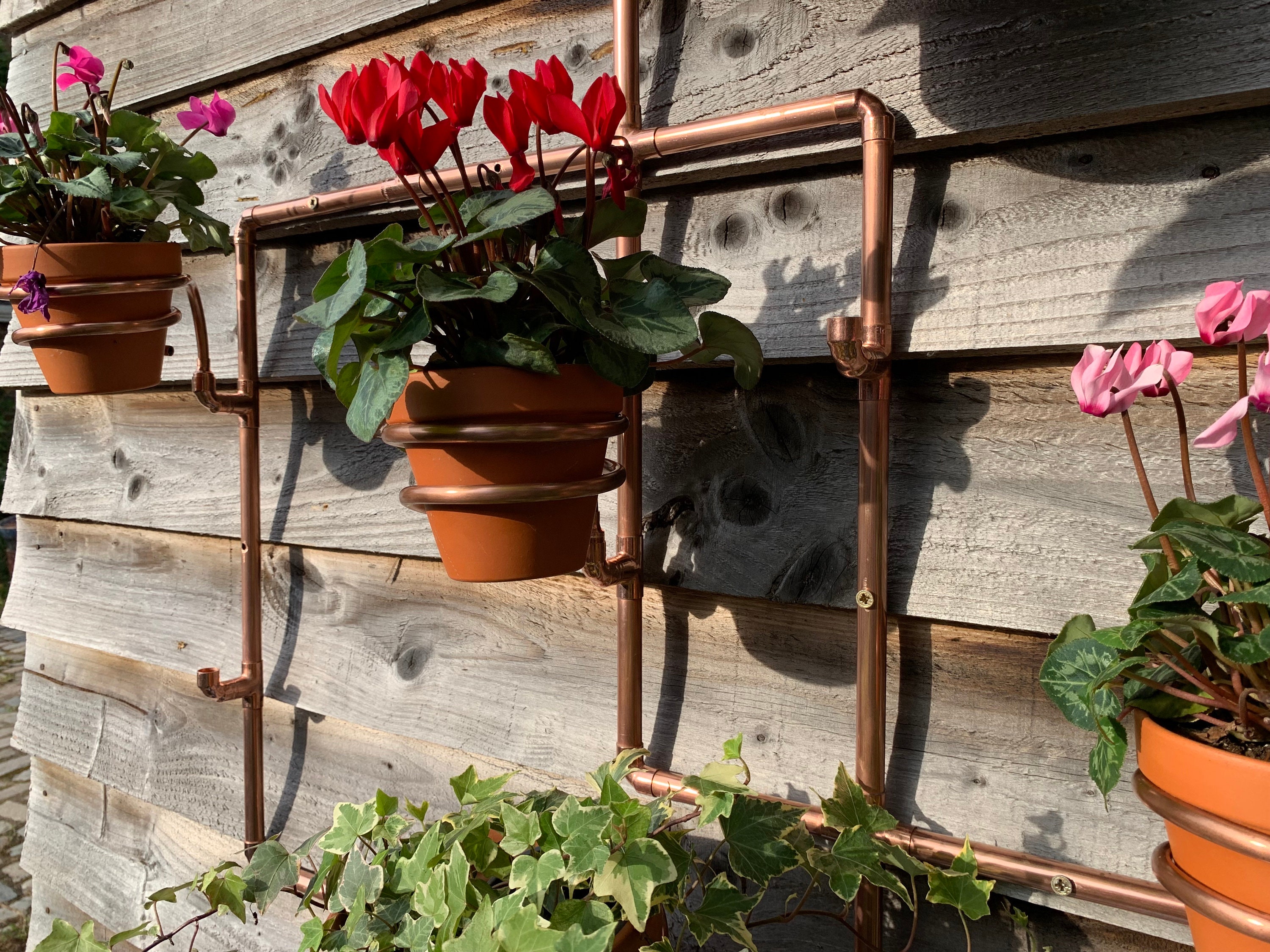 ccuzs Ganci per vasi in terracotta Appendini per piante in ferro