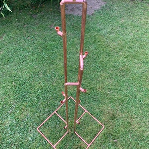 Pot plant stand, free-standing copper plant pot stand, pot holder, pot holder tower, indoor or outdoor plant pot holder tower image 6