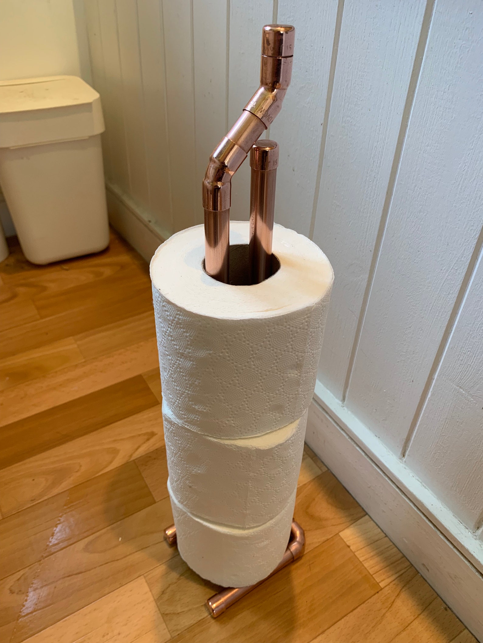 Handmade copper toilet roll holder toilet roll stand copper Etsy