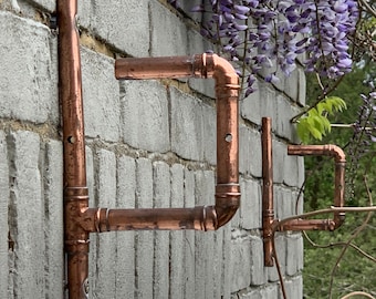Handmade Copper Trellis Hooks, Climbing Plant Support