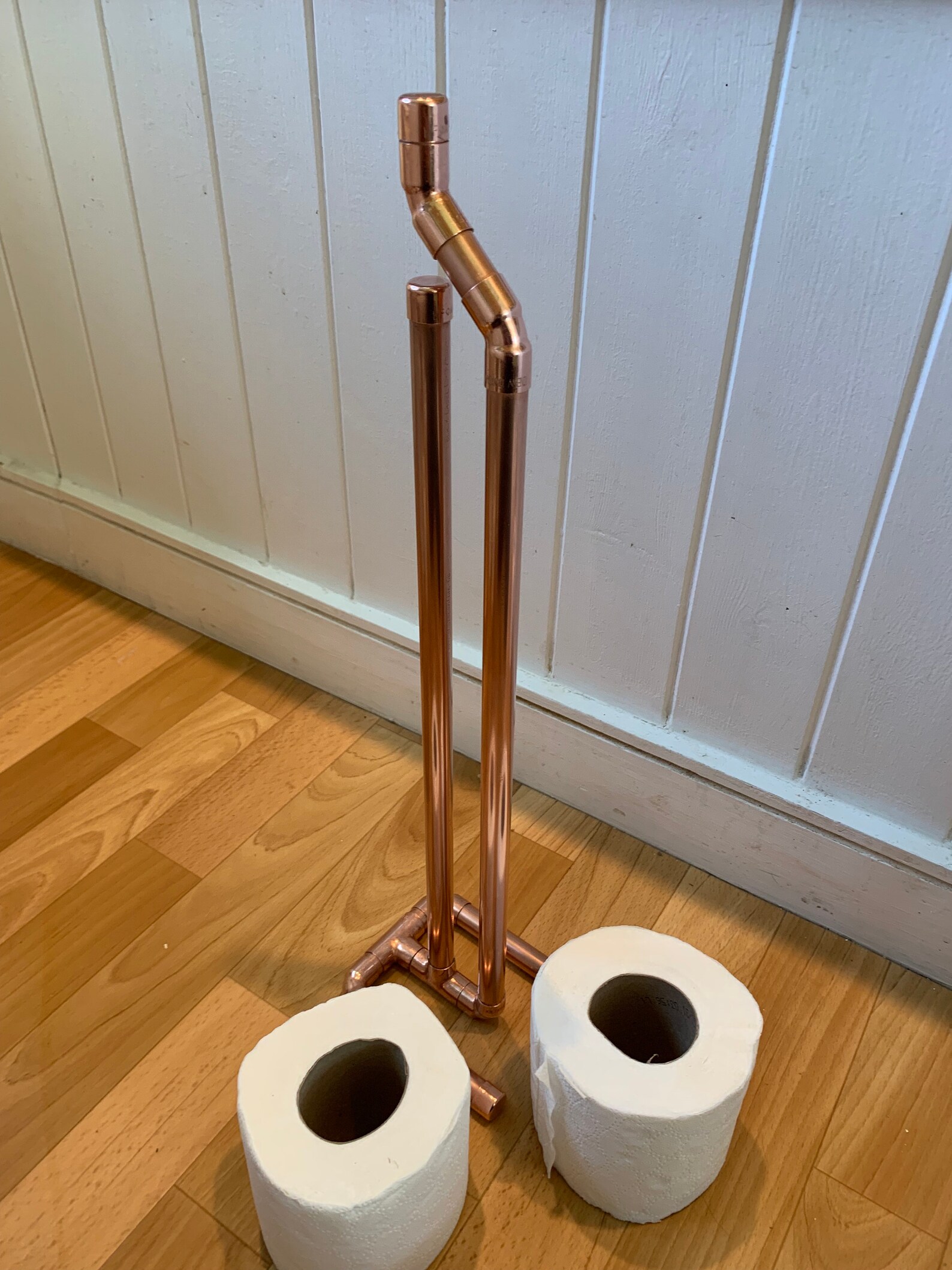 Handmade copper toilet roll holder toilet roll stand copper Etsy