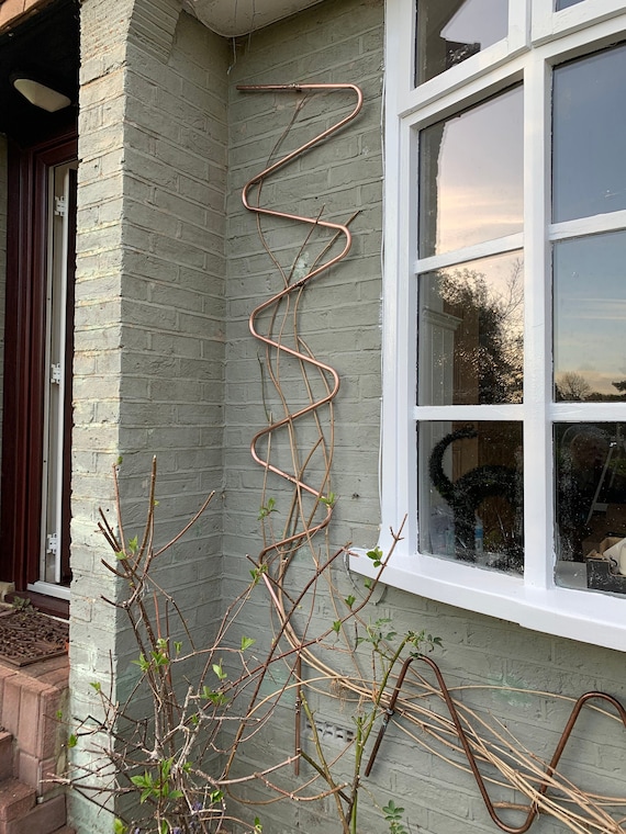 Handmade Copper Plant Trellis, Rose & Wisteria Support