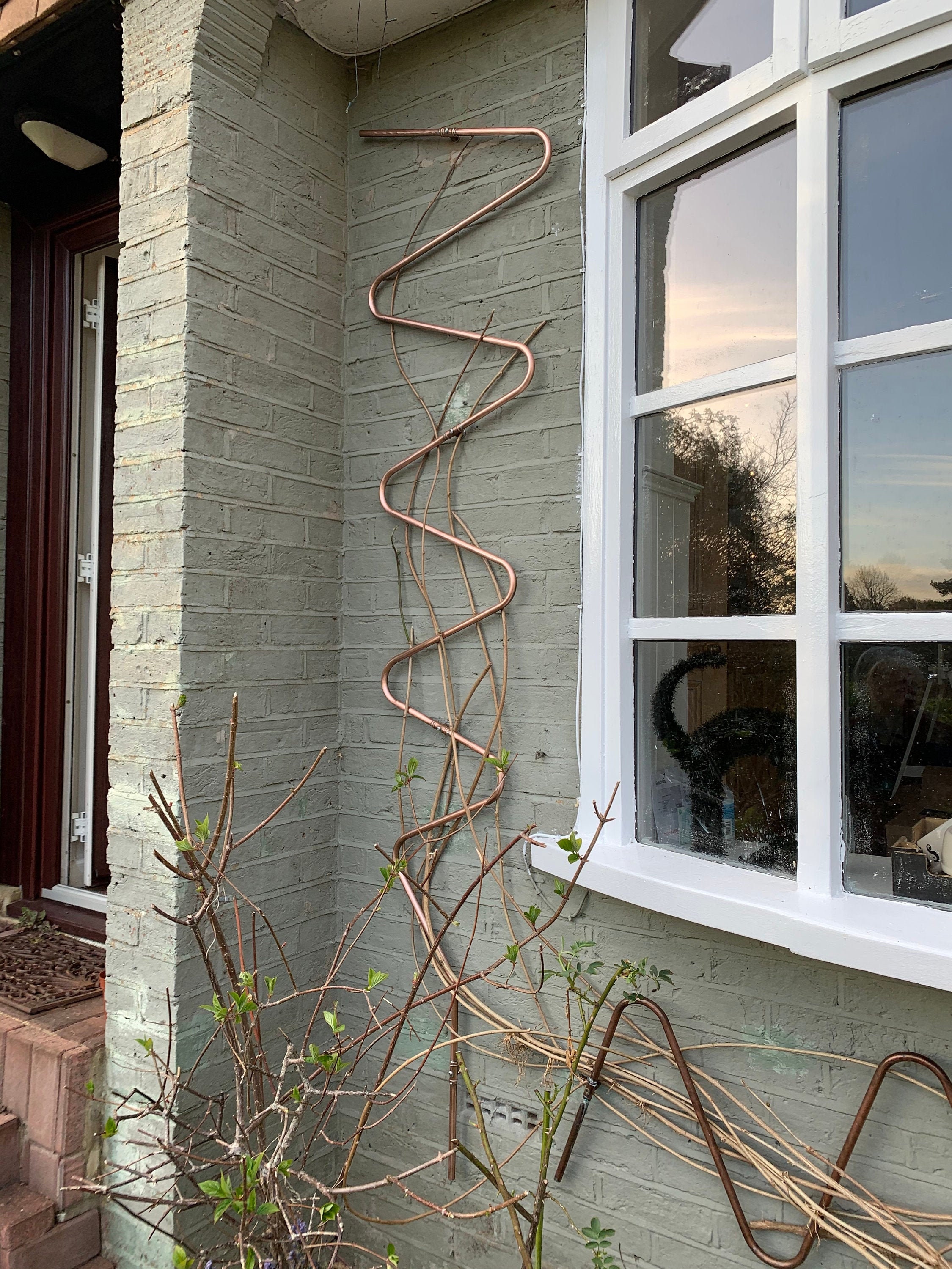 Handmade copper plant trellis Wisteria trellis Rose trellis Etsy