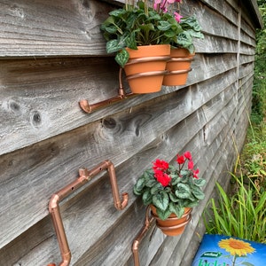 Plant pot holder, plant pot hanger, handmade copper plant holder, copper plant hanger, indoor or outdoor wall mounted plant pot hanger image 8
