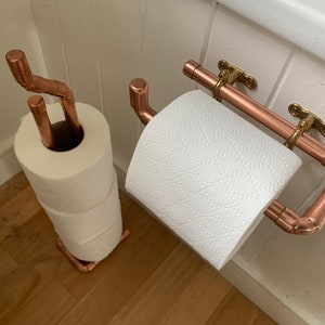 Toilet roll holder, handmade copper toilet roll holder, toilet roll dispenser, toilet roll stand