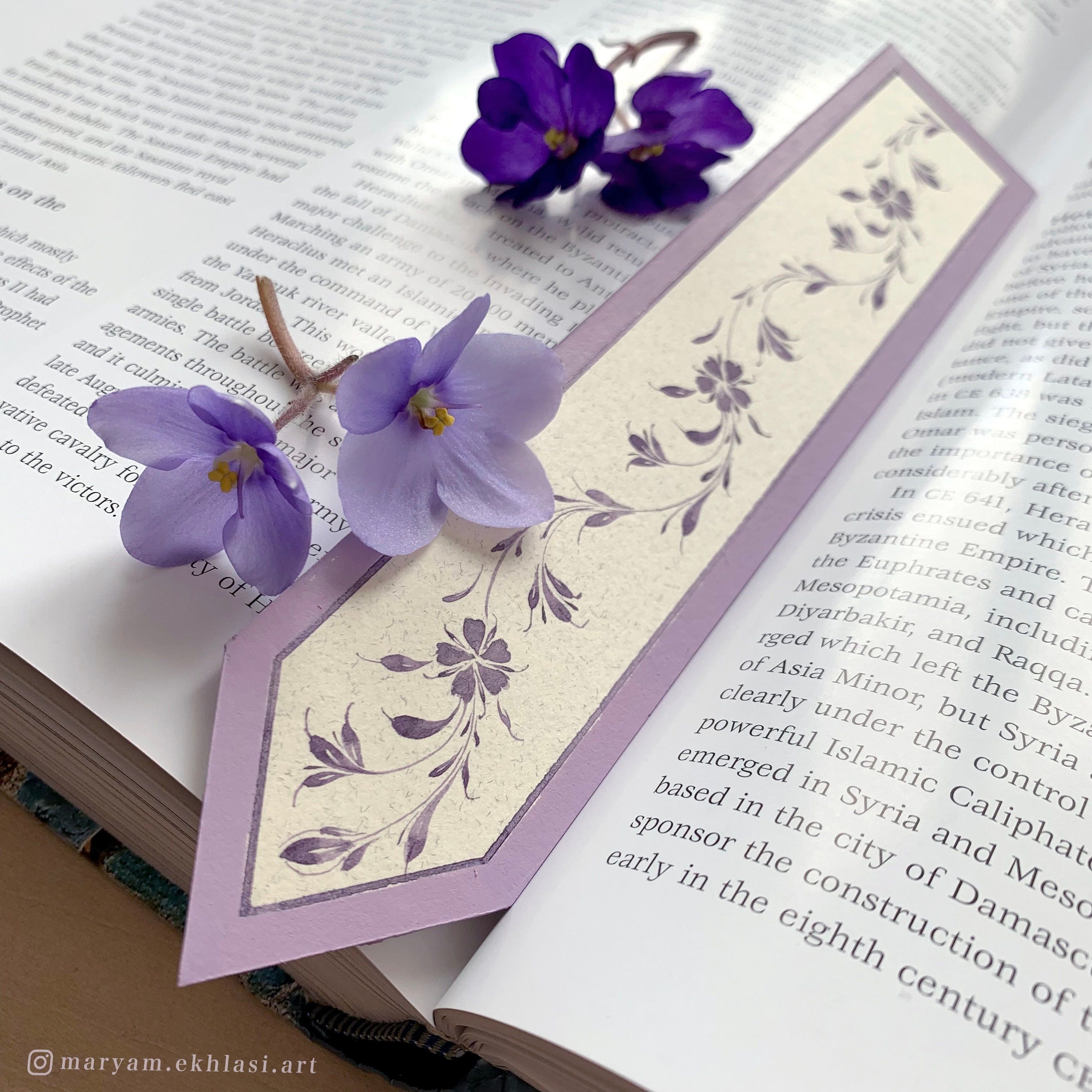 Hand Painted Bookmark on Mount Board | Hand Made | Original Art | Gift ...