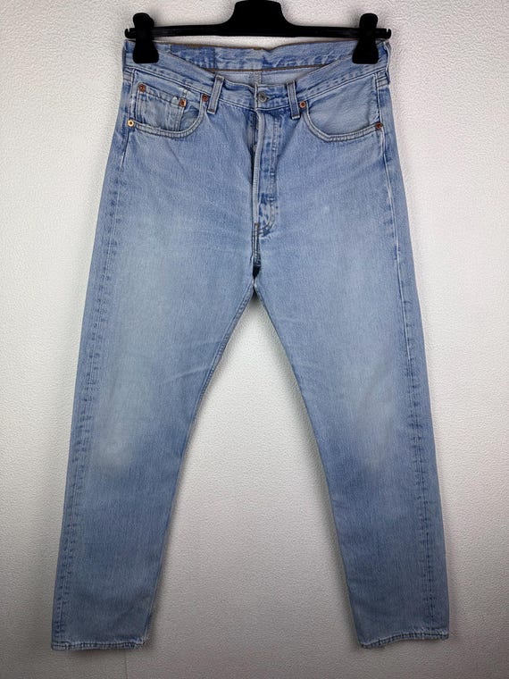 Levi's 501 Vintage W30 L34 Jeans 501s Blue Stonewash Faded 90s
