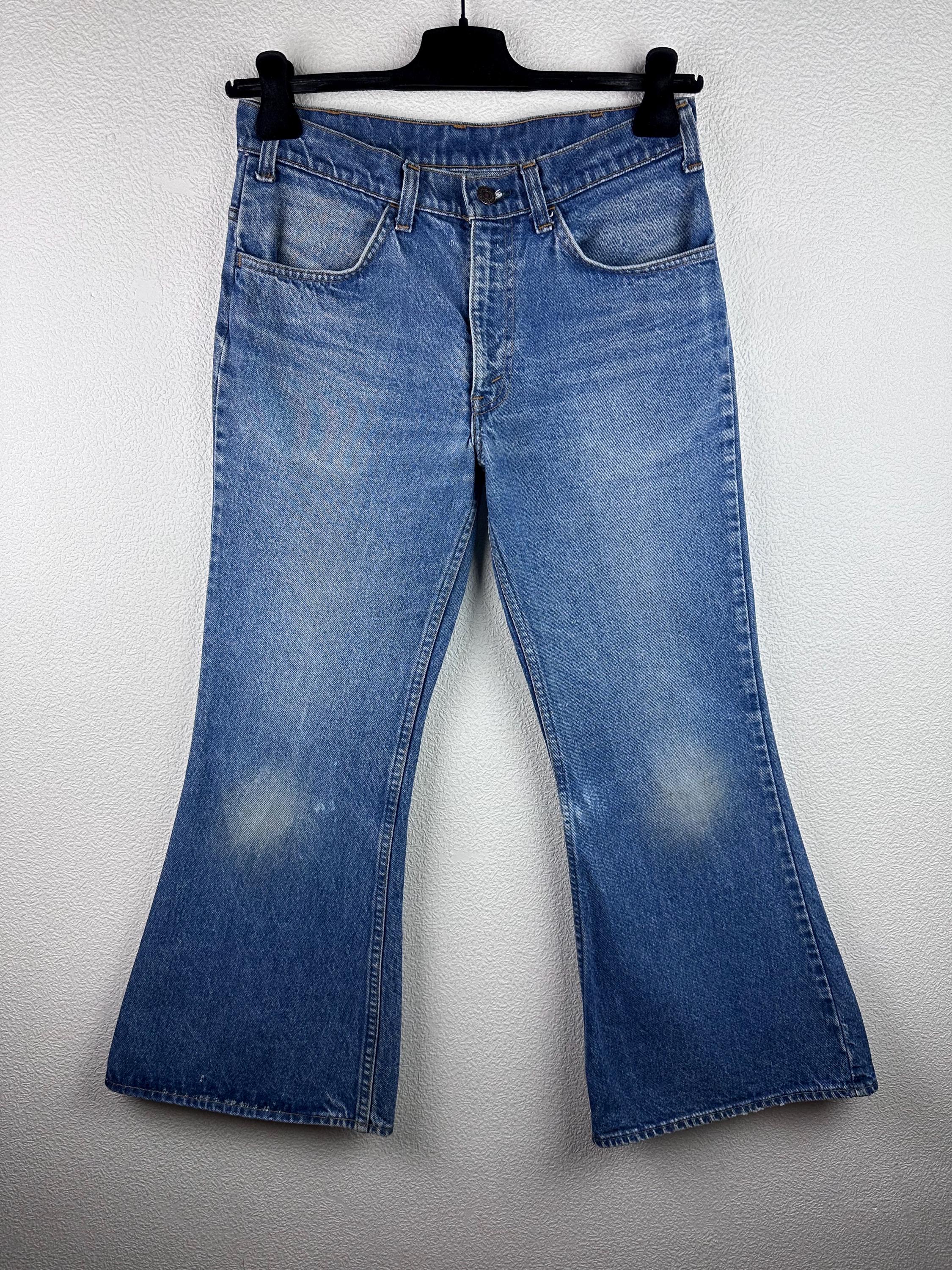Levis 684-0217 Vintage W28 L28 Flared Jeans Medium Blue Stonewash