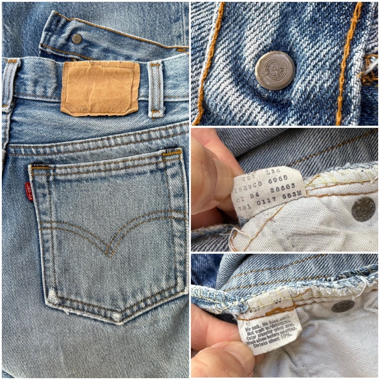 Levis 701 Vintage W24 L33 Blue Stonewash Jeans 80s Straight Levis 701 Vintage W24 L33 Blue Stonewash Jeans 80s Straight