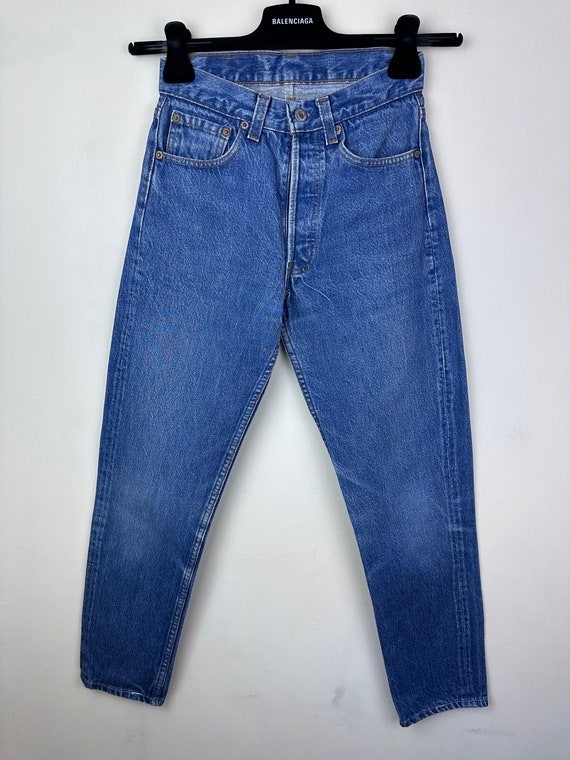 Levis 501 vintage w24 L28 medium blue jeans stone… - image 10