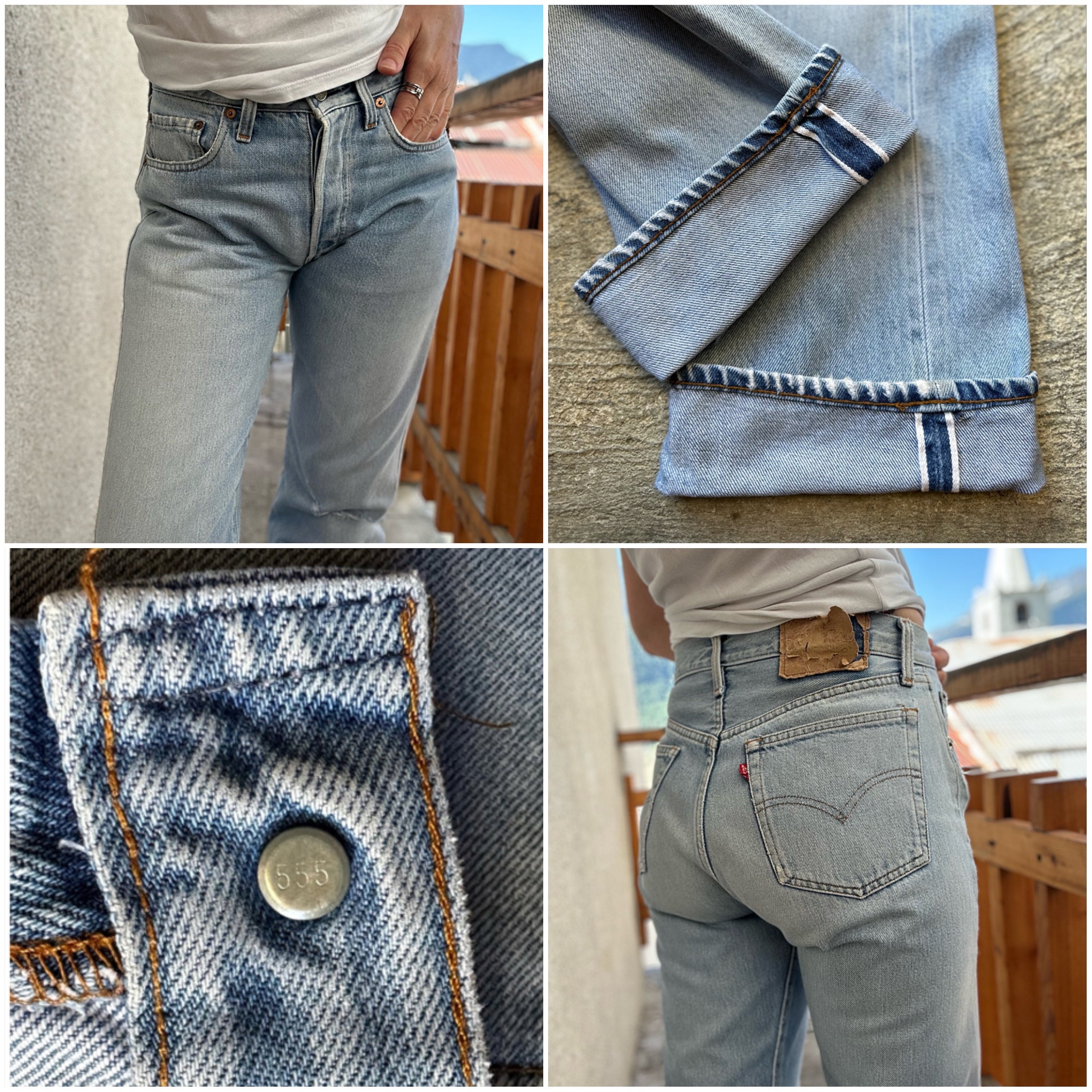 Levis 501 Selvedge Redline Vintage Jeans W27 L32 Faded Blue - Etsy