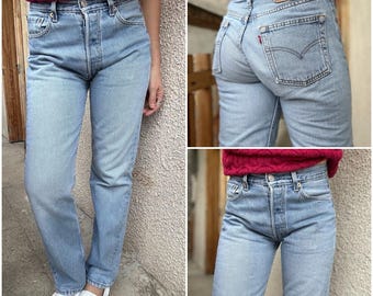 Levis 534 W29 L32 Denim Jeans vintage 90s noir jeans decontractes denim pantalon droit femmes vetements vintage XS S momfit taille haute chic Etsy France