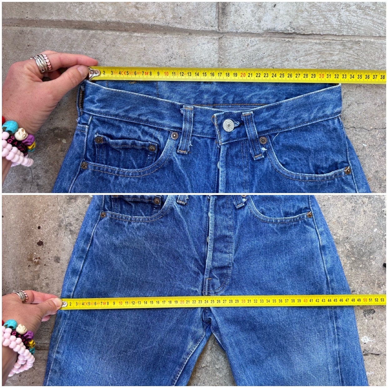 Levis 501 Selvedge Redline W24 L31 Vintage Jeans Dark Blue
