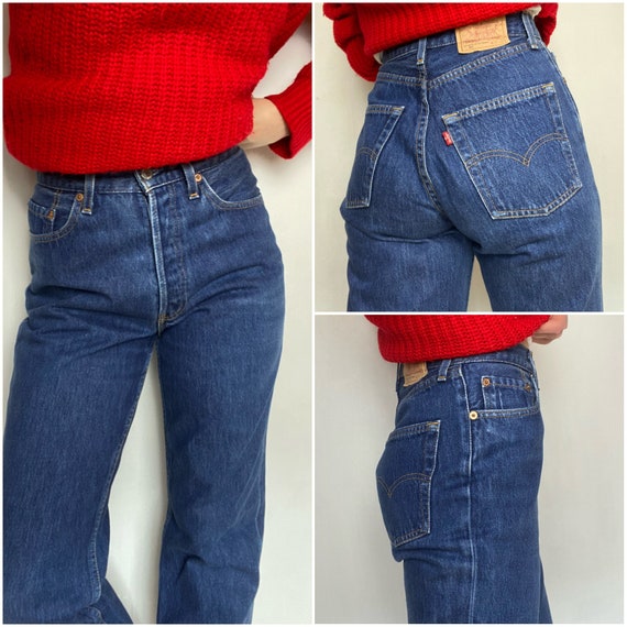 Vintage Levis 901 W26 L29 Raw Blue Jeans - Etsy