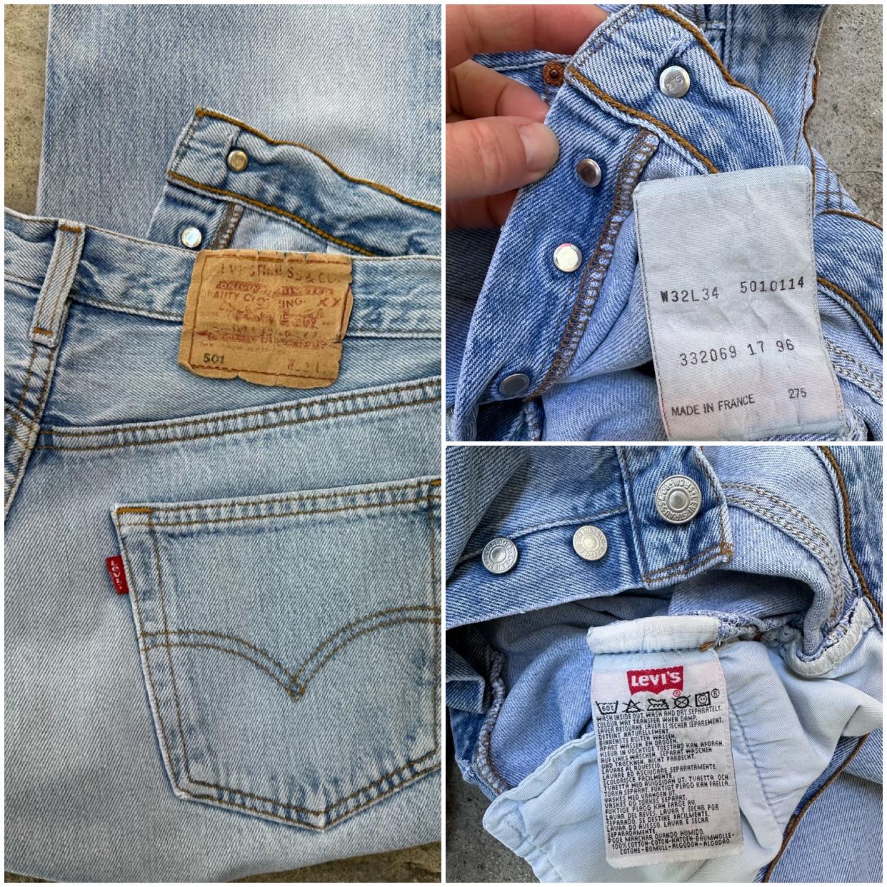 Levi's 501 Vintage W30 L34 Jeans 501s Blue Stonewash Faded