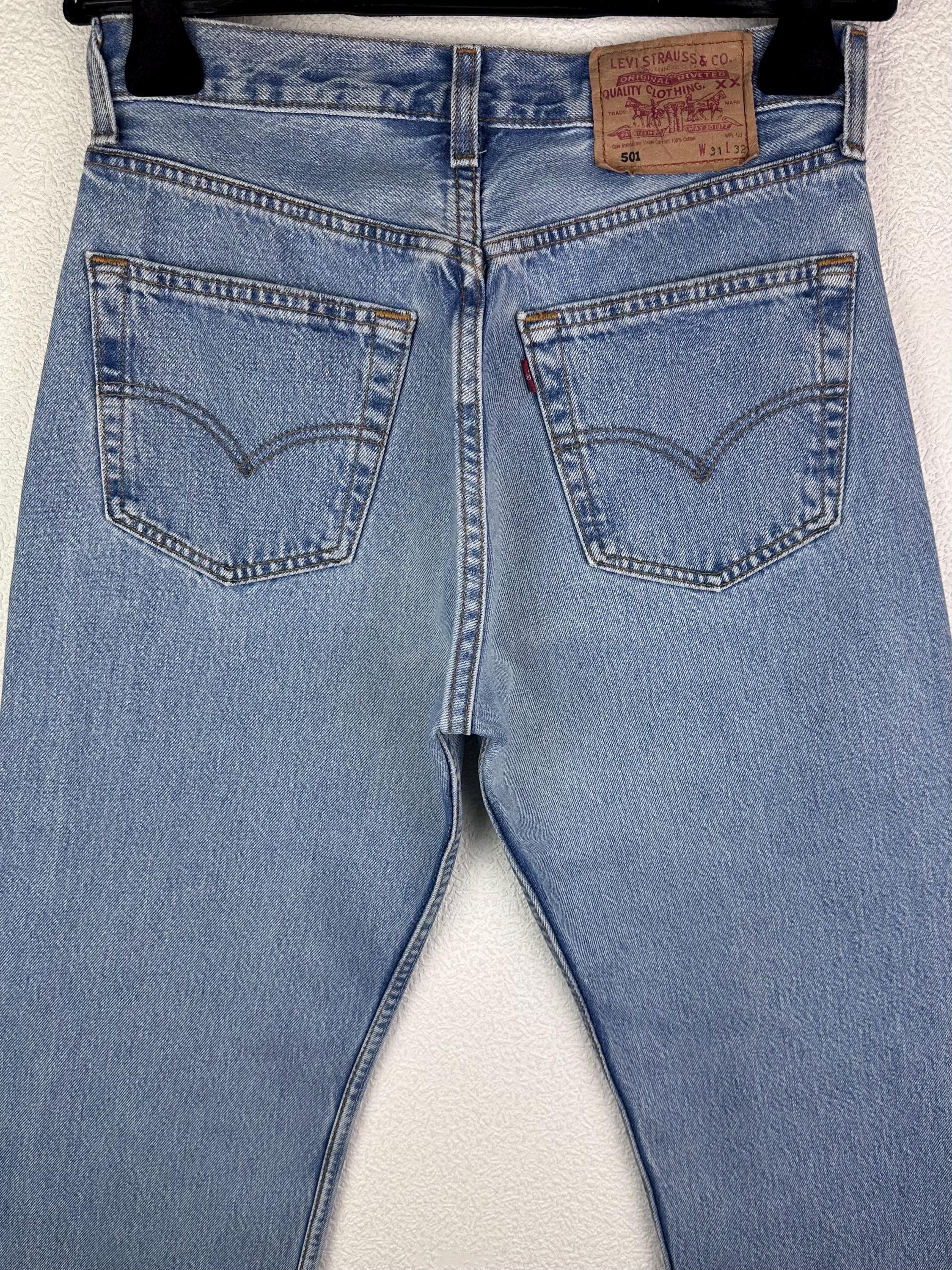 Levi's 501 Vintage W29 L32 Jeans 501s Blue Stonewash Faded 90s