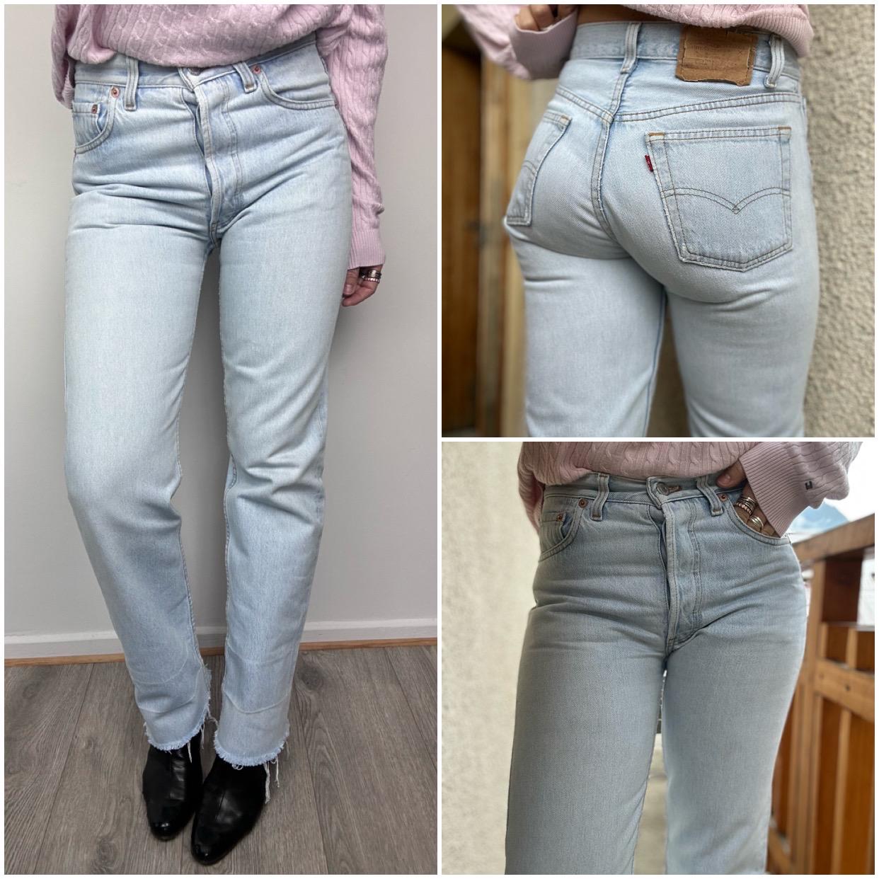 リーバイス 501 ヴィンテージ w26 L30 ライトブルー ジーンズ ストーン 