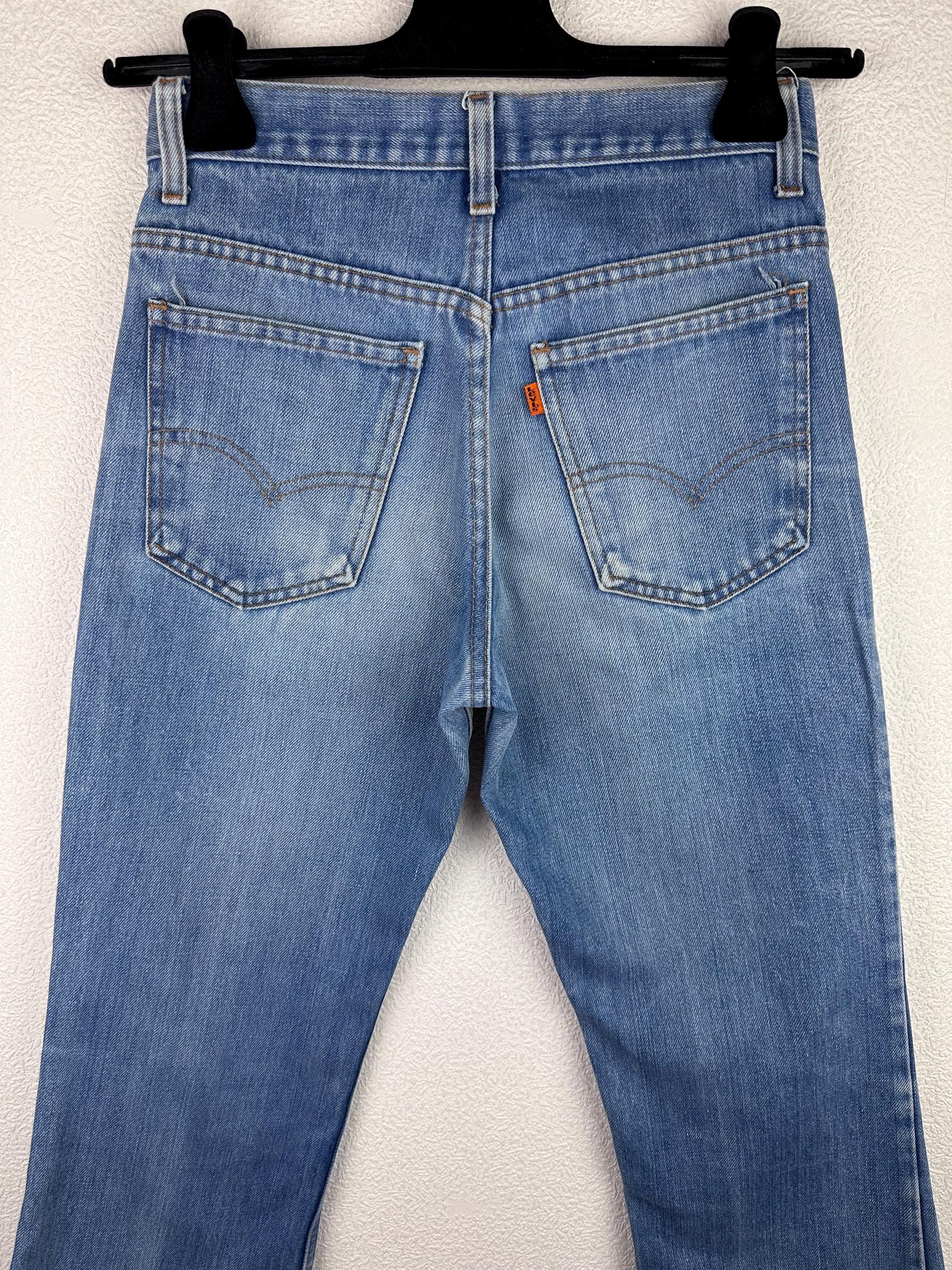 リーバイス 746 ヴィンテージ w25 L29 ブルージーンズ、70年代オレンジ 