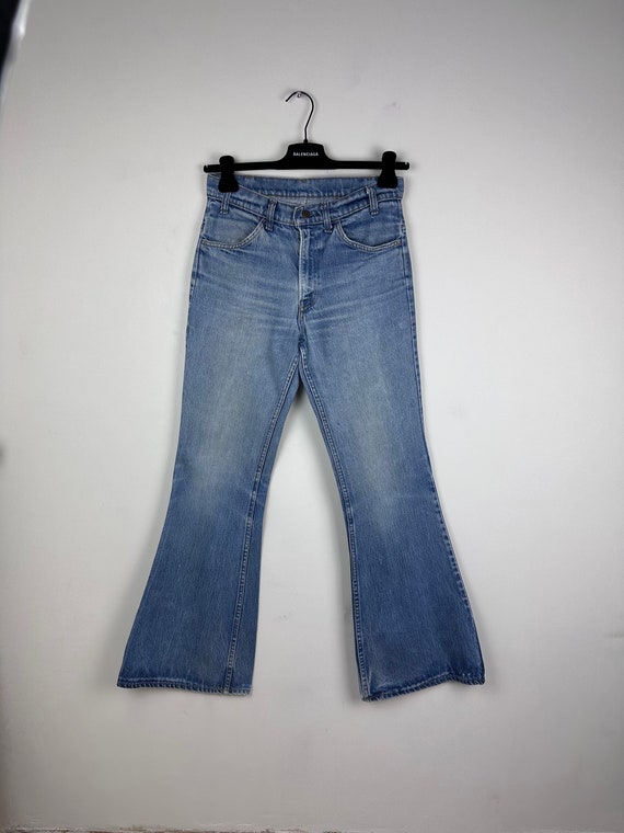 Buy Vintage Levis 684 W27/28 L33 Flares Jeans Orange Tab 70s Bell