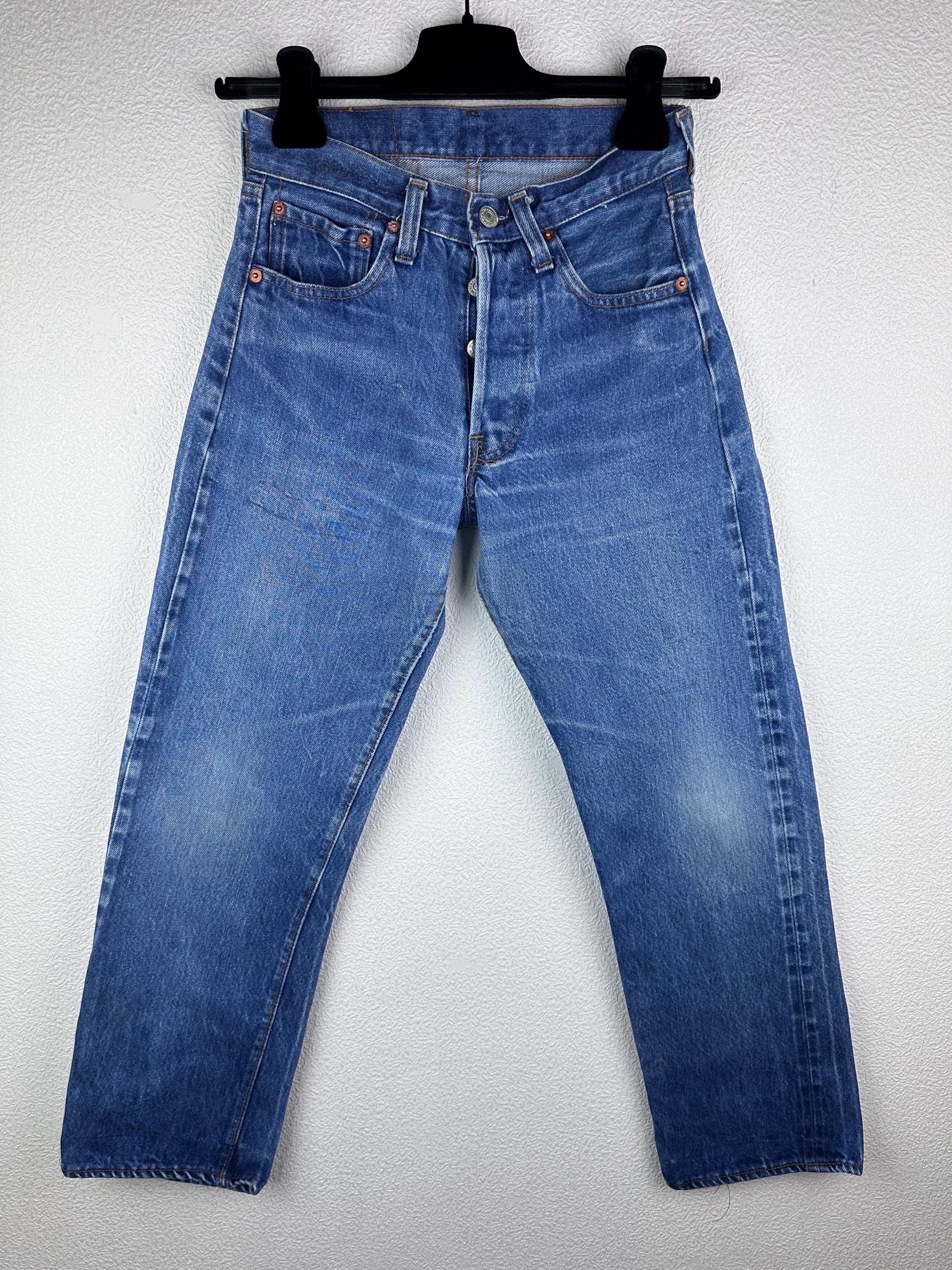 Levis 501 Selvedge Redline W23 L26 Dark Blue Jeans Stonewash Levis 501 Selvedge Redline W23 L26 Dark Blue Jeans Stonewash