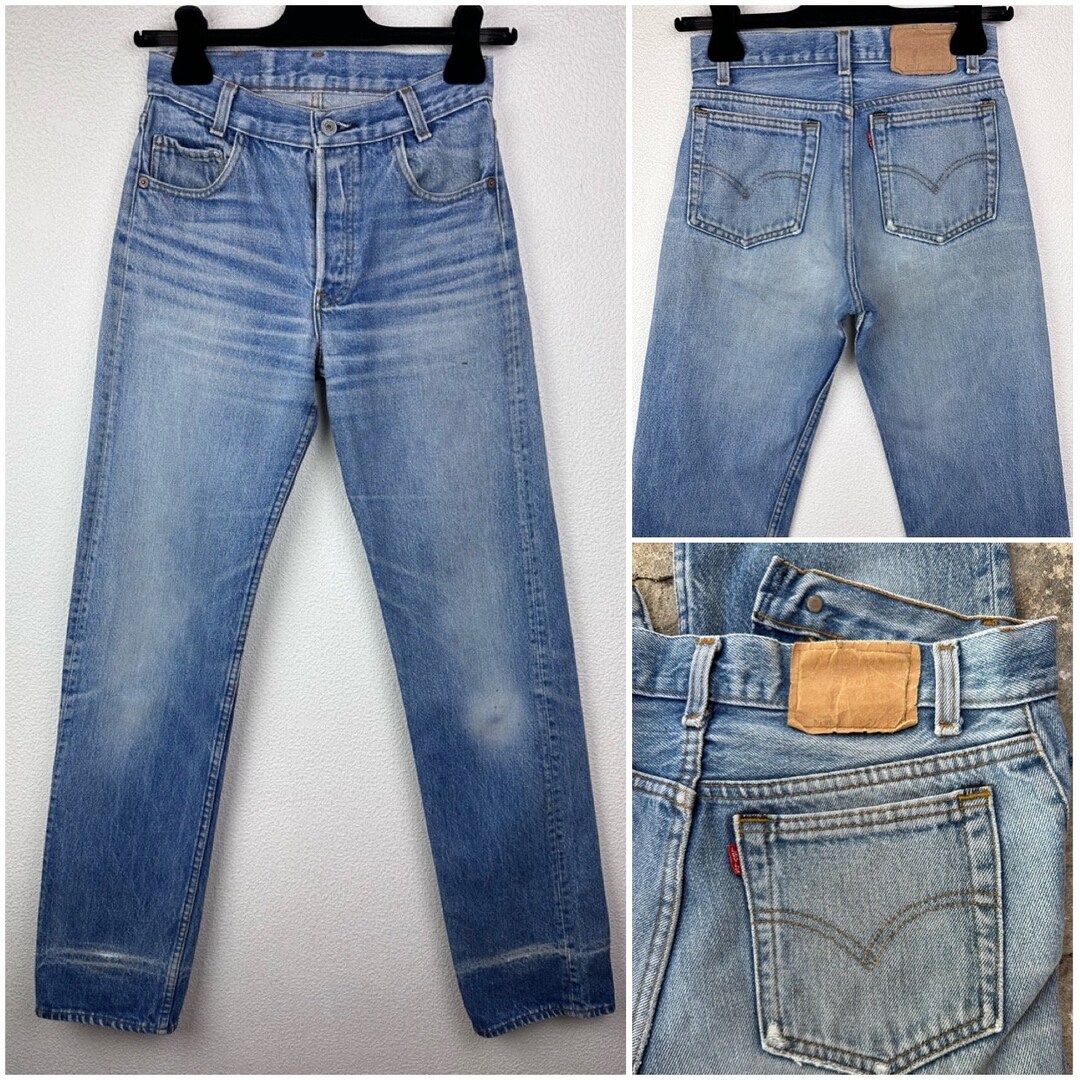 Levis 701 Vintage W24 L33 Blue Stonewash Jeans 80s Straight Levis 701 Vintage W24 L33 Blue Stonewash Jeans 80s Straight