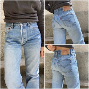 Vintage Levis 501 W27 L32 Blue Stonewash Faded - Etsy