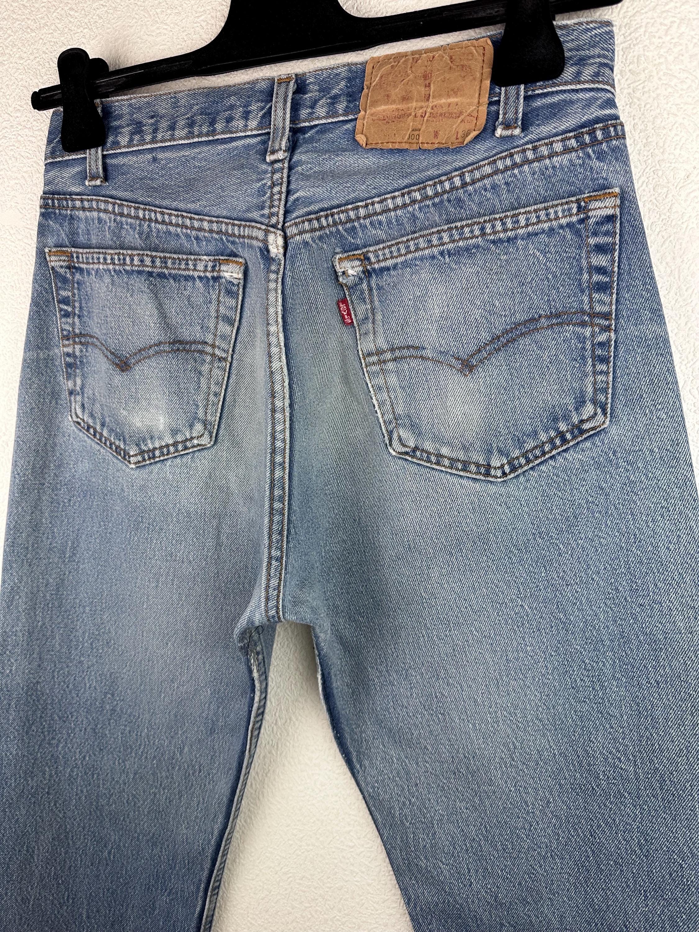 Levis 501xx Vintage W29/30 L32 Stonewash Blue Jeans Faded 80s