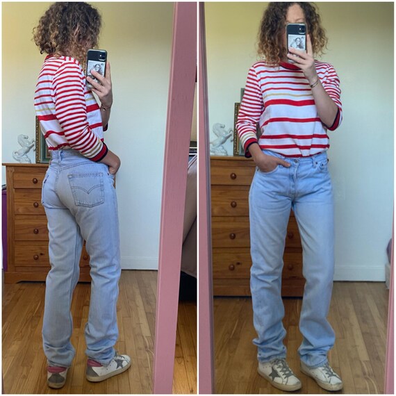 Vintage Levis 501 w28 L34 Azul Claro | Etsy España