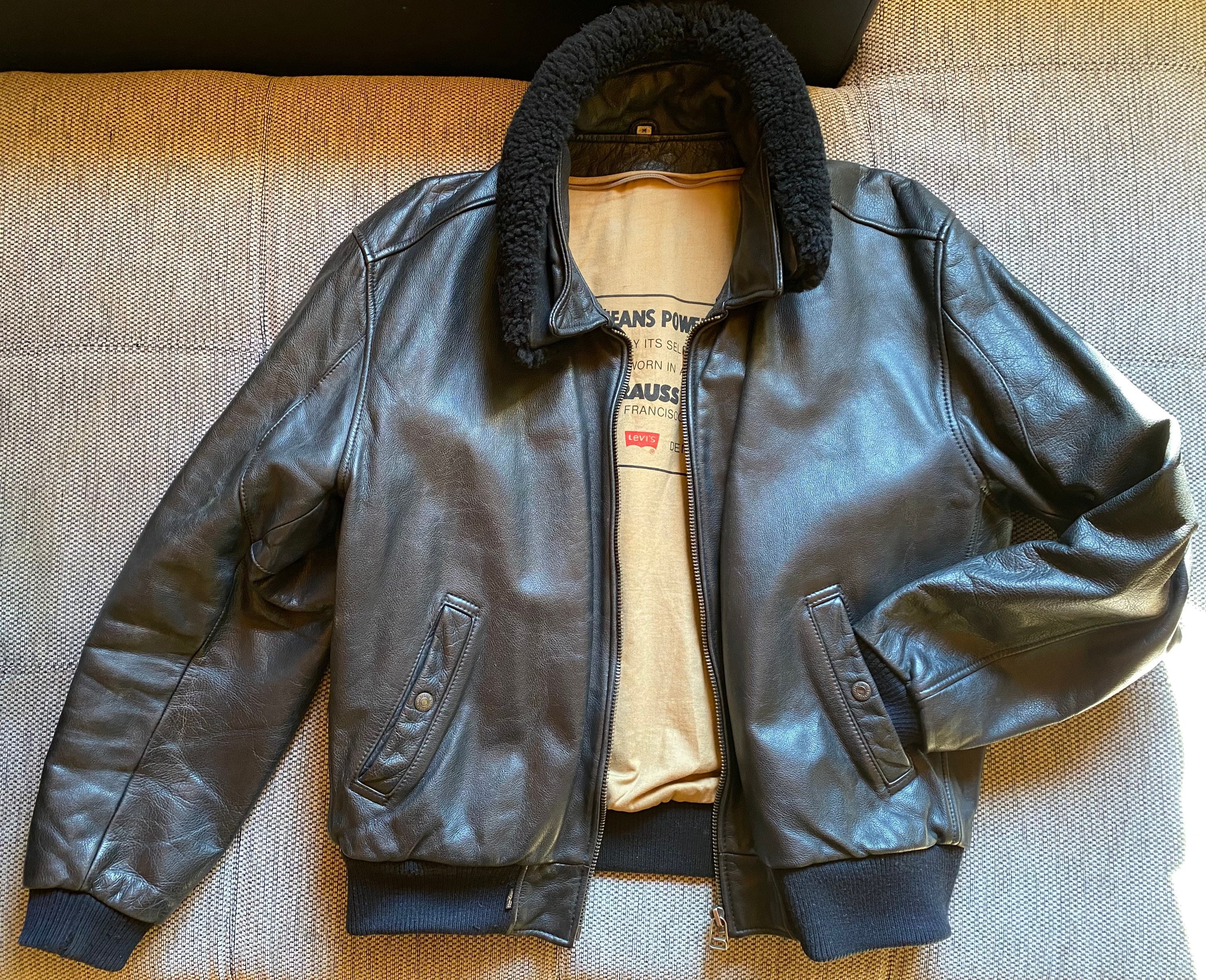 Levis Leather Jacket - Etsy