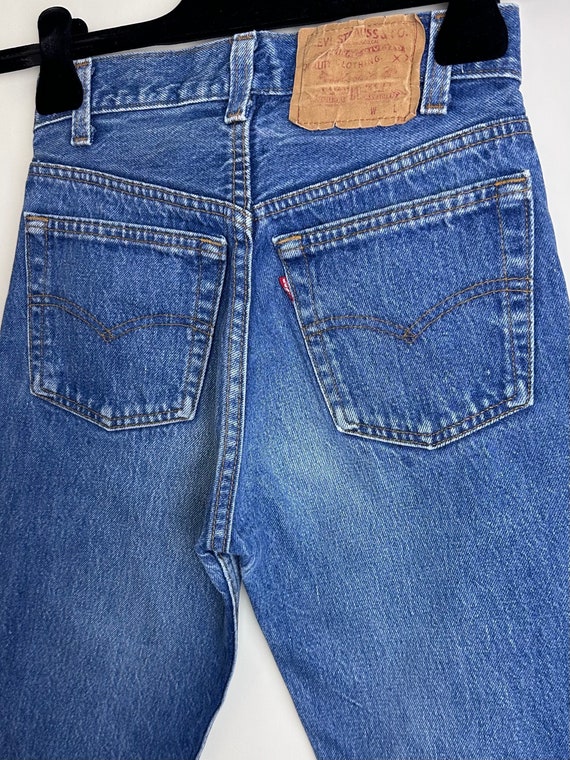 Levis 501 vintage w24 L28 medium blue jeans stone… - image 8