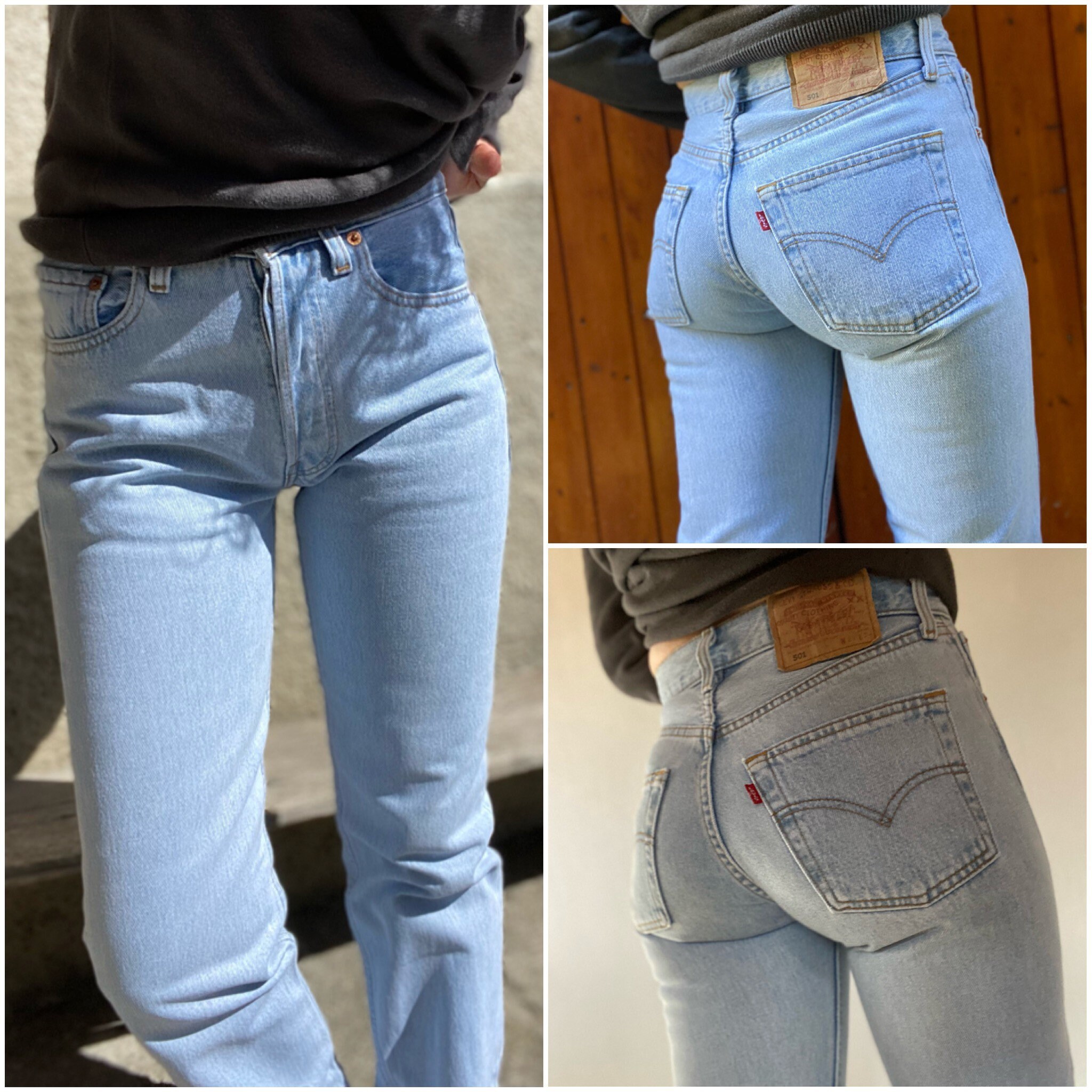 【500円引きクーポン】 L32 W25 501 Levis Vintage Light Etsy - 90s Blue パンツ