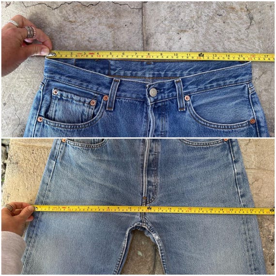 パンツ Levis 501Used Denim Made in USA W31 L33 Vintage 2000s Levis 501 Distressed Jeans Blue Size W31 L33