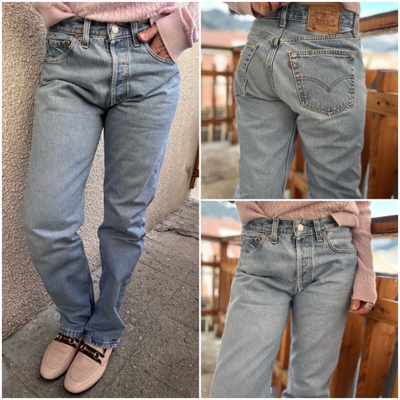 Levi's 501 Vintage W29 L32 Jeans 501s Blue Stonewash Faded 90s