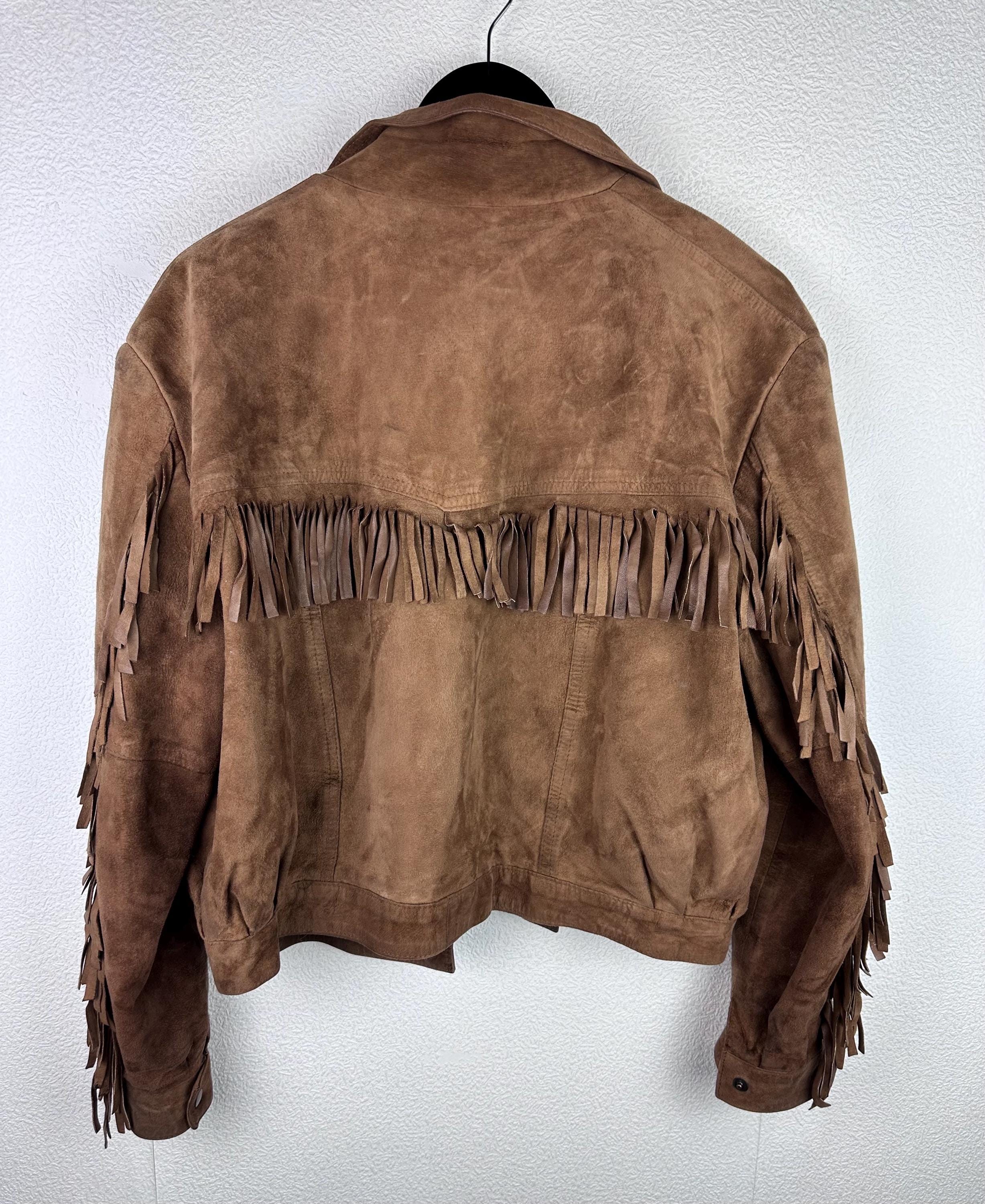 Yves Saint Laurent Vintage Western Jacket With Fringed Fine Suede