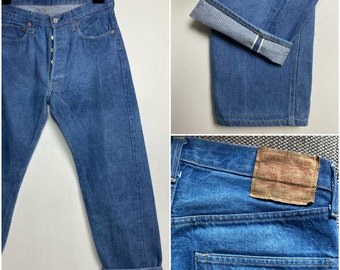 Levis 501 selvedge redline vintage W32 L29 bleu 70s/80s