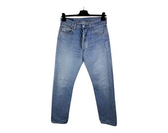 Levi's 501 Selvedge Redline W30 L33 Vintage Light Blue Jeans Levi's 501 Selvedge Redline W30 L33 Vintage Light Blue Jeans