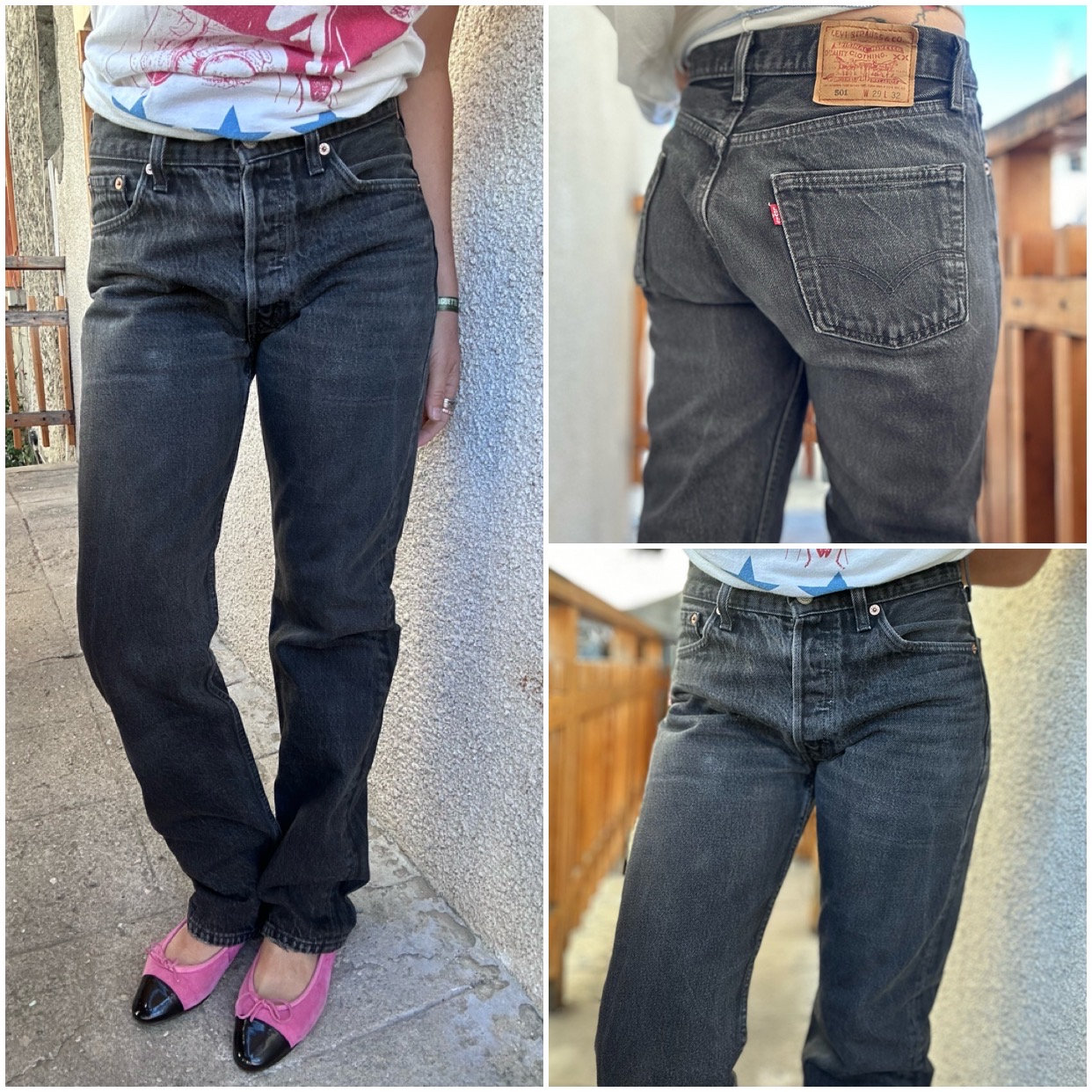 Levis 501 Vintage W27 L32 Washed Black Jeans 90s Straight Levis 501 Vintage W27 L32 Washed Black Jeans 90s Straight