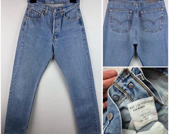 Levis 501 Vintage W23 L30 for Women Blue Stonewash Jeans 90s