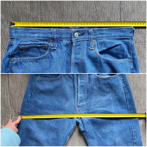 Levis 501 selvedge redline vintage W32 L29 blue 7… - image 10