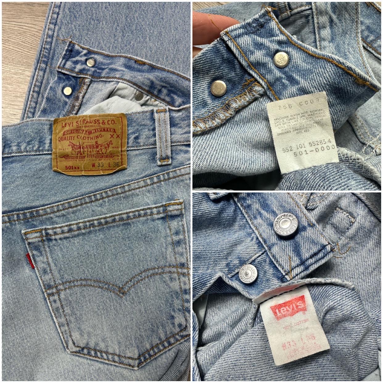 Levis 501xx Vintage W30 L33 Blue Stonewash Jeans 90s Straight Leg
