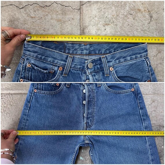 Levis 501 Vintage W27 L34 Jeans 501s Medium Blue Stonewash Faded