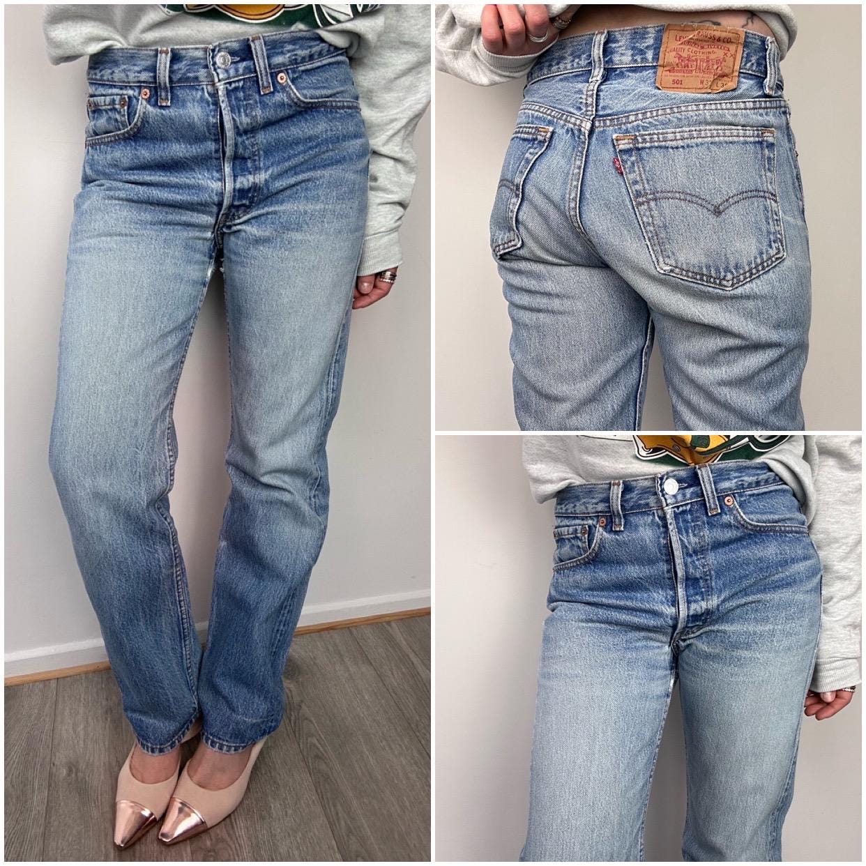リーバイス501 ヴィンテージデニム　W28L30 Levi's 501 Vintage W28/29 L30 Jeans 501s Blue Stonewash