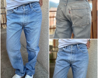 Levis 501 Vintage W27 L32 Jeans 501s Blue Stonewash Faded