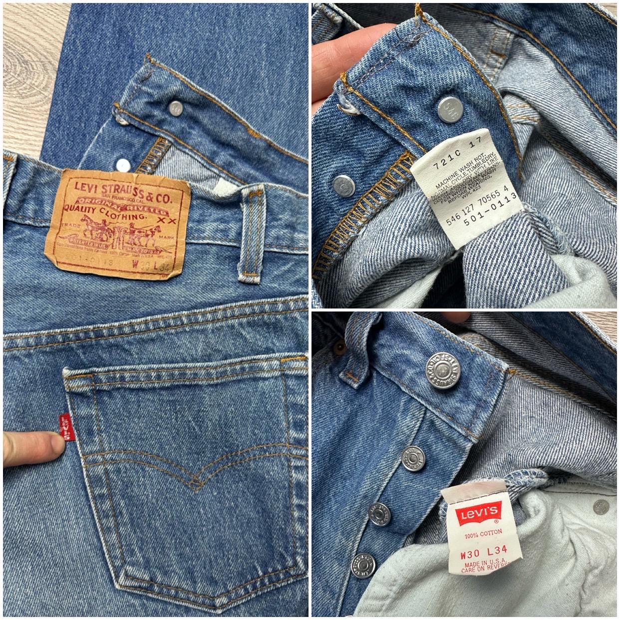 Levis 501 Vintage W27/28 L34 Jeans 501s Medium Blue